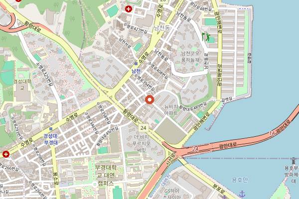 Map showing OPS Namcheon Main Branch in Busan