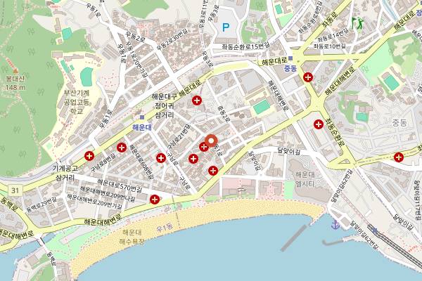 Map showing Muse-on in Busan
