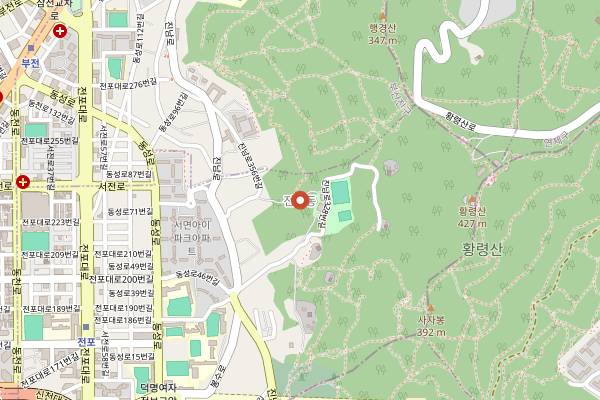 Map showing Pale Blue Dot in Busan