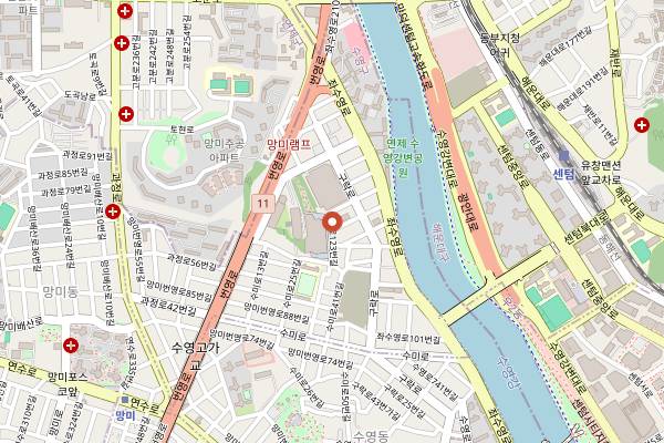 Map showing Praha 993 in Busan