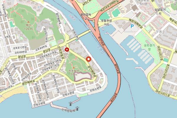 Map showing Bronx Brewing Gwangalli in Busan