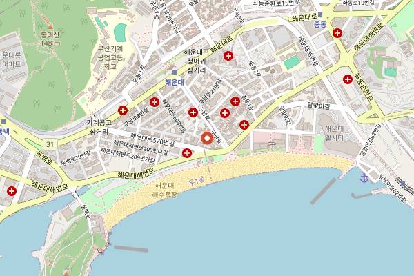Map showing Galmegi Brewing Company in Busan