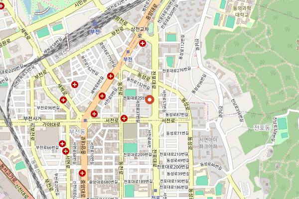 Map showing Good Morning Hongkong in Busan