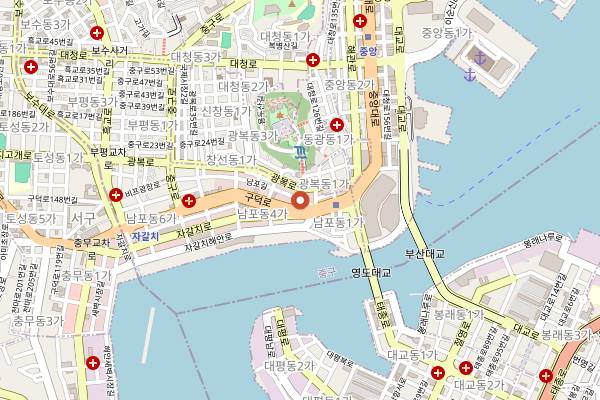 Map showing 1969 Buwondong Kalguksu in Busan