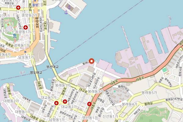 Map showing Momos Roastery and Coffee Bar in Busan
