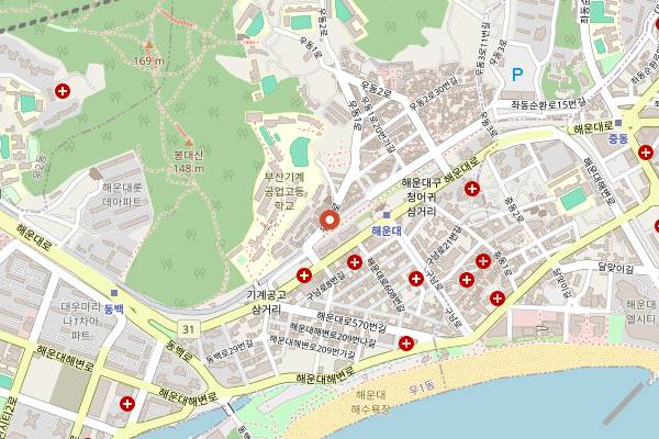 Map showing Prahran in Busan