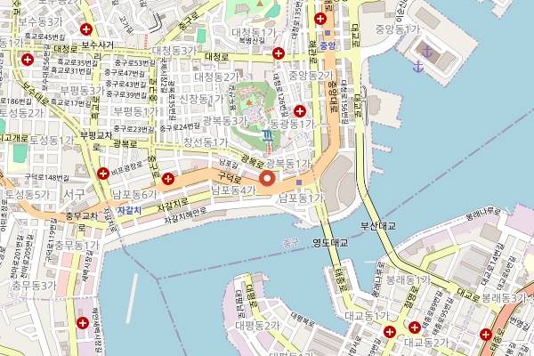 Map showing 1969 Buwondong Kalguksu in Busan