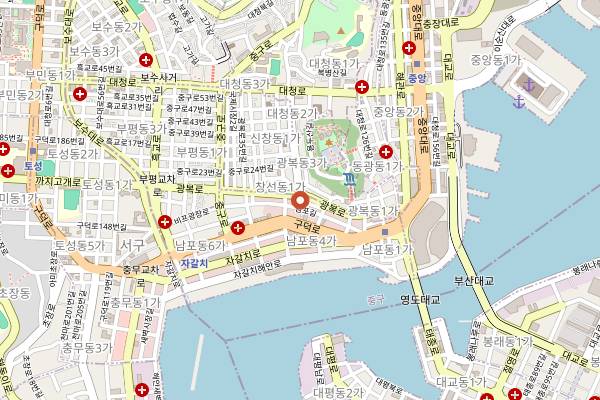 Map showing Halmae Gaya Milmyeon in Busan