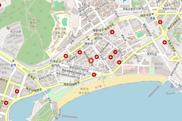 Map showing Haemok in Busan