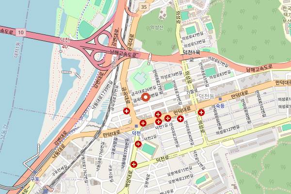 Map showing Pyeongyangjip in Busan