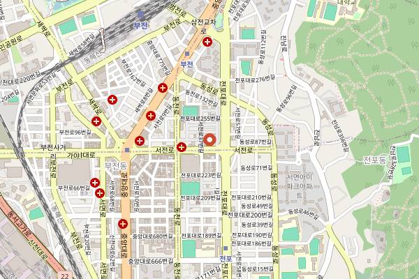 Map showing Yakitori Onjung in Busan