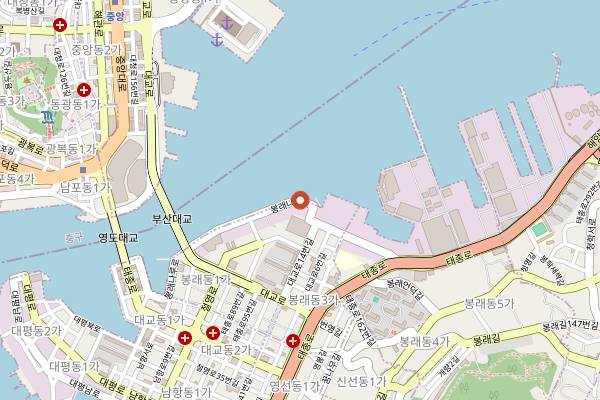 Map showing Momos Roastery and Coffee Bar in Busan