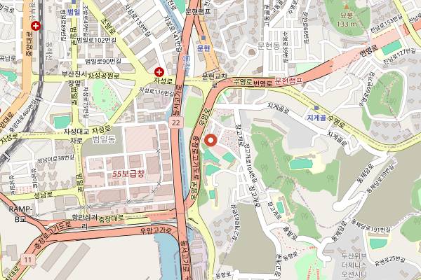 Map showing I Love Hansik Busan Local Food Cooking Class in Busan