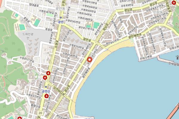 Map showing Bollywood Indian Restaurant in Busan