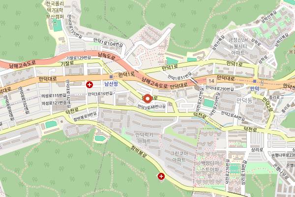 Map showing Pyeonhan Jipbap in Busan