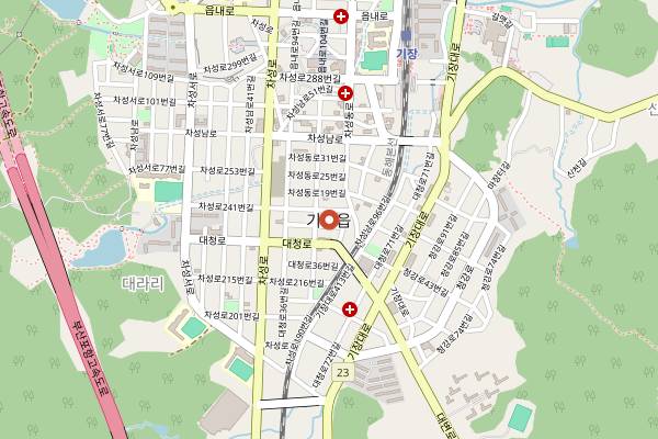 Map showing Gijang Anchovy Festival in Busan