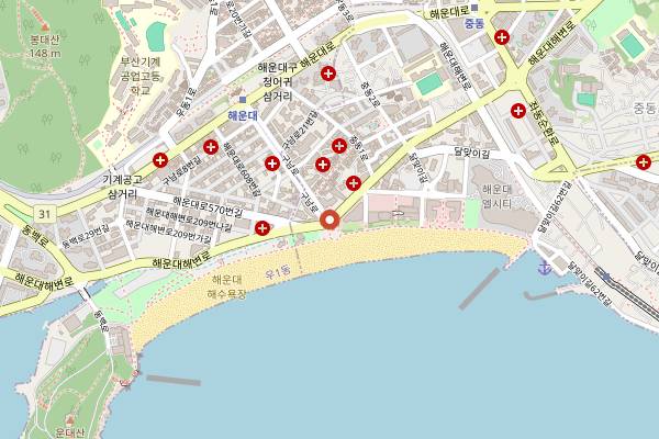 Map showing Mori in Busan