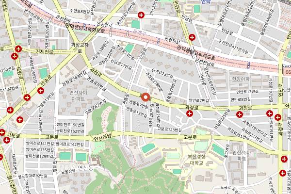 Map showing Cha Ae Jeon Halmae Kalguksu in Busan
