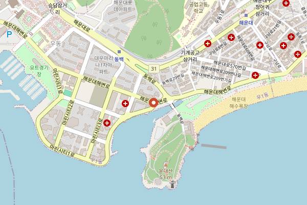 Map showing Bar NYX in Busan