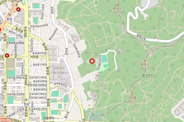 Map showing Pale Blue Dot in Busan