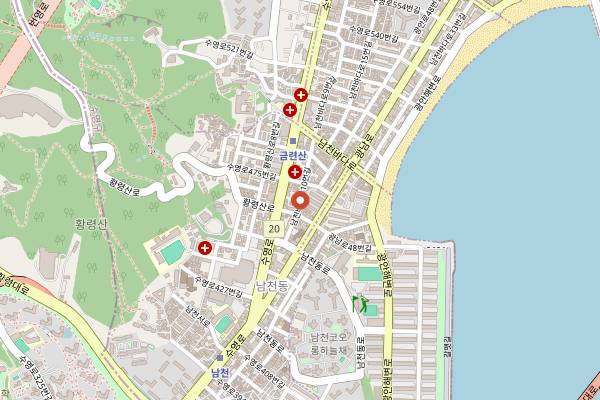 Map showing 100.1 Pyeongnaeng in Busan