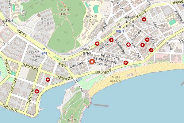 Map showing Iwa in Busan