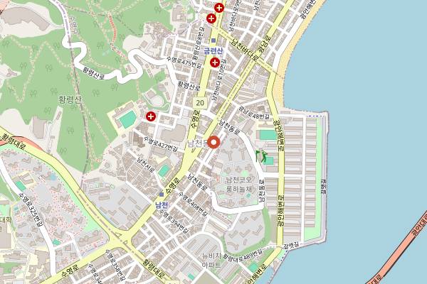Map showing L'Essence in Busan