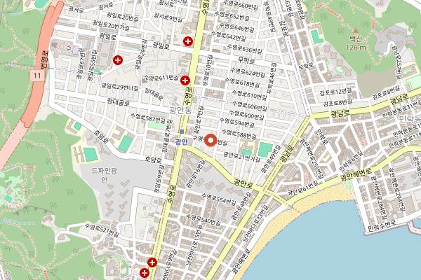 Map showing Matsuzaki in Busan