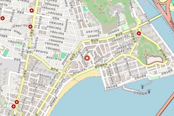 Map showing Songheonjip in Busan