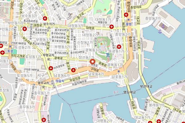 Map showing Halmae Gaya Milmyeon in Busan