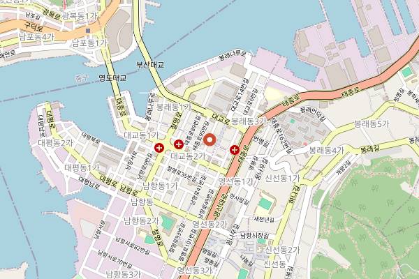 Map showing Samjin Eomuk Yeongdo Main Store in Busan
