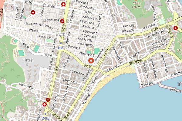 Map showing Badasae in Busan