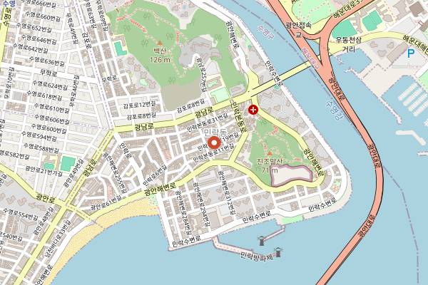 Map showing Butterball Eatery in Busan