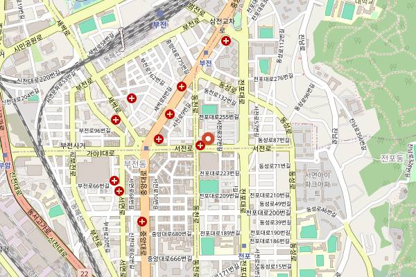 Map showing Enoteca Gusto in Busan