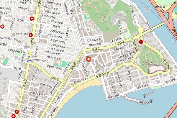 Map showing MT in Busan
