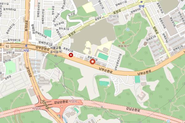 Map showing Boulangerie Lepain in Seoul
