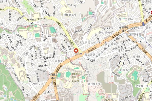 Map showing Napoleon Bakery in Seoul