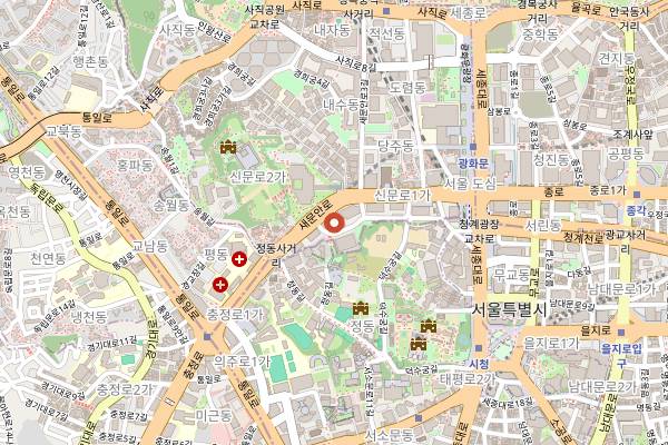 Map showing Paris Baguette (Gwanghwamun) in Seoul