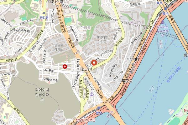 Map showing Tartine Bakery Seoul (Hannam) in Seoul