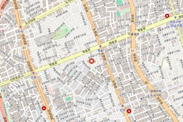 Map showing Club Mass in Seoul