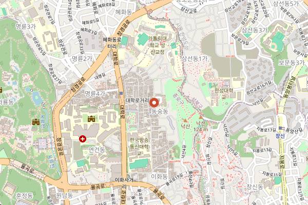 Map showing Soodowon in Seoul