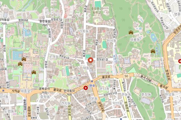 Map showing London Bagel Museum Anguk (Brunch) in Seoul