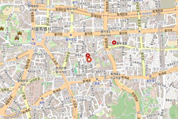 Map showing Chungmu Gimbap in Seoul