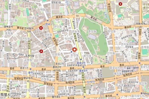 Map showing Halmeoni Kalguksu in Seoul