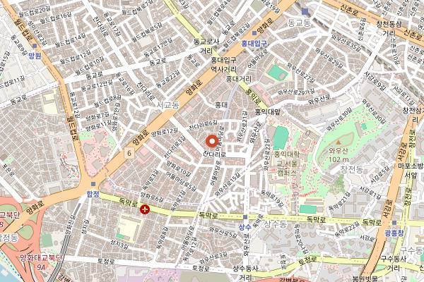 Map showing Shinleedoga in Seoul