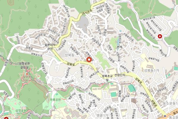 Map showing Suyeon Sanbang in Seoul