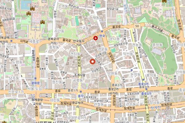 Map showing Tea Therapy in Seoul