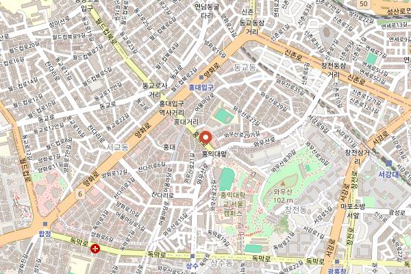 Map showing Thanks Nature Cafe in Seoul