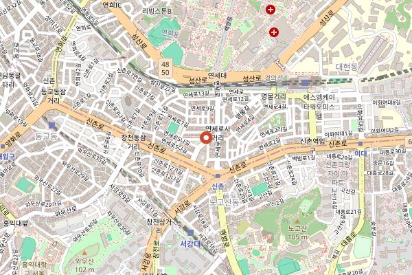 Map showing Chuncheonjip Dakgalbi Makguksu in Seoul