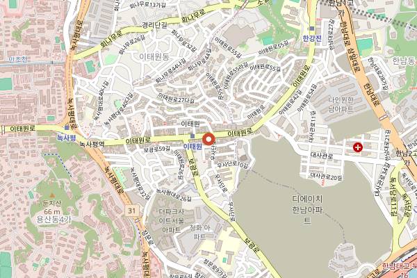 Map showing Dubai in Seoul